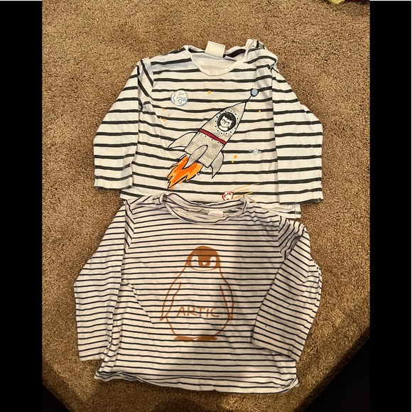 Zara Other - (2) Zara Baby Striped Long Sleeve Shirts 9-12 Months